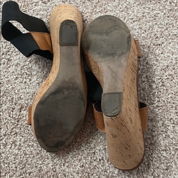 Steve Madden black brown cork Roperr wedges 8.5 - Picture 6 of 6